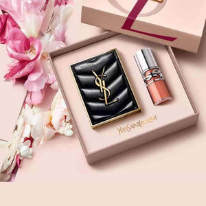 YSL Saint Laurent Eyeshadow Lip Gloss Makeup Set Natural and Long-lasting 6ml+4g