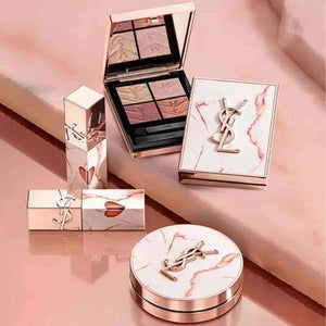 YSL Limited Edition Marble Heart Makeup Set: Eyeshadow & Lip Lacquer.