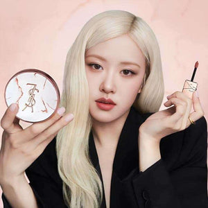 YSL Saint Laurent Pink Stone Limited Cushion Bright Color Pink Light Cushion Liquid Foundation Long-lasting Whitening Moisturizing and Clear
