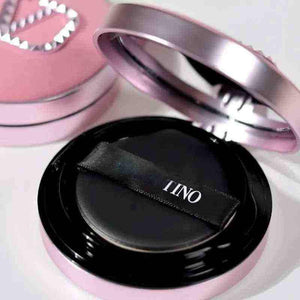 Valentino Beauty Limited Pink foundation cream compact with mirrored lid and applicator puff