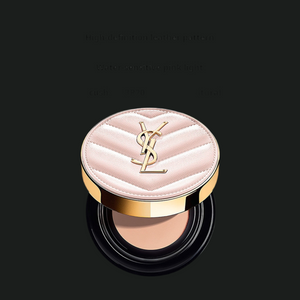 Yves Saint Laurent Pink Air Cushion Foundation BR20 in elegant leather case with puff