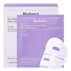 Biodance Rejuvenating Caviar PDRN Real Deep Mask packaging on a white background