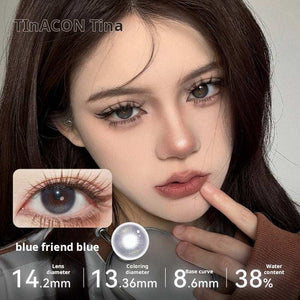 Soft blue lenses with a natural blend, designed for comfortable everyday wear.
