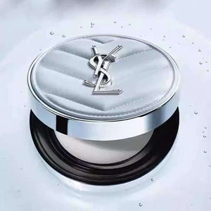 YSL Cushion Foundation Duo - Powder & Ice Transparent for Flawless Glow.