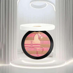 HERMES H Triple Metallic Shimmer Powder in Rose Atacama with luminous pink coral finish
