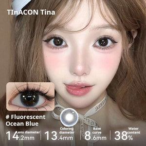 Bright ocean-blue lenses with a luminous finish for a striking and refreshed eye look.