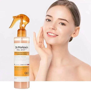بخاخ تقشير جسم ووجه DR.MELAXIN بحمض الكوجيك والكركم لتفتيح وتوحيد لون البشرة
