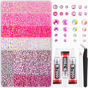 Multicolor Rhinestone Set for DIY Nail Art and Crafts.