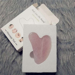 Natural Jade Gua Sha Scraper Board Massage Rose Quartz Jade.