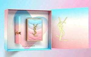 YSL Pink Marble Limited Edition makeup set with pink and gold tones in luxury packaging