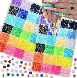 Multicolor Rhinestone Set for DIY Nail Art and Crafts.