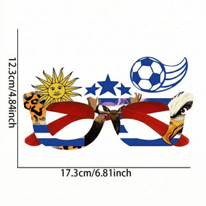 نظارات احتفالات World Cup بتصاميم أعلام دول متنوعة.