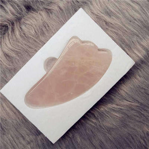 Natural Jade Gua Sha Scraper Board Massage Rose Quartz Jade.