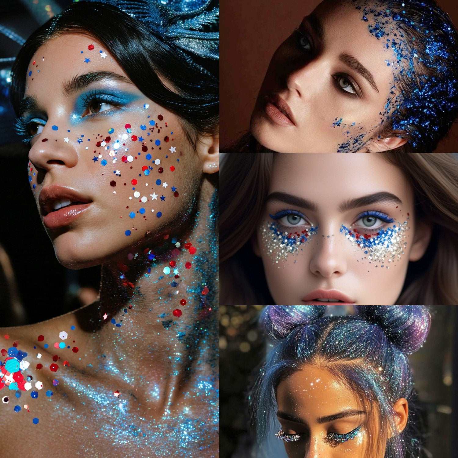 Sequin glue sticks, concert music festival glitter film beauty tools, facial makeup for sports matches, parties, and photo props.