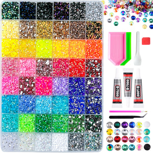 Multicolor Rhinestone Set for DIY Nail Art and Crafts.