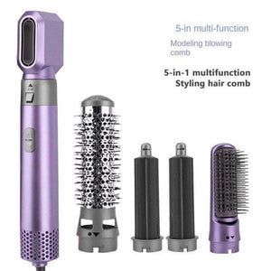 5-in-1 Professional Air Styler & Hair Dryer – Multi-Head Hot Air Brush Set for Curling, Straightening, and Volumizing | Ionic Hair Styling Wand with Auto-Wrap Barrels.