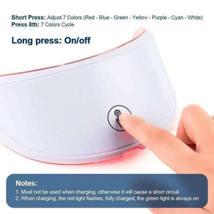 Arabelle Beauty 7-Color LED Face & Neck Mask - Rechargeable Light Therapy.