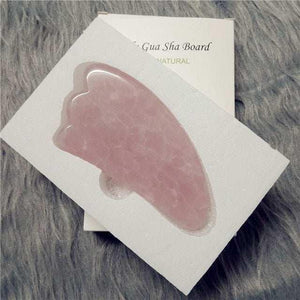 Natural Jade Gua Sha Scraper Board Massage Rose Quartz Jade.