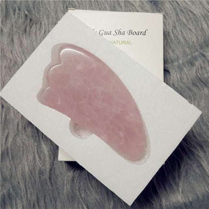 Natural Jade Gua Sha Scraper Board Massage Rose Quartz Jade.