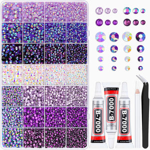 Multicolor Rhinestone Set for DIY Nail Art and Crafts.