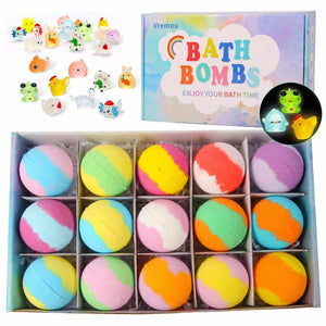 Colorful crystal bath salt ball sets with hidden zodiac toys, the best bath toys for children