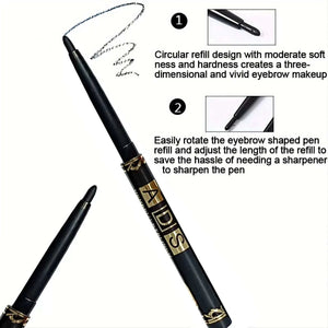 3Pcs Waterproof & Sweat-Proof Black Eyeliner Pencil - Long-L