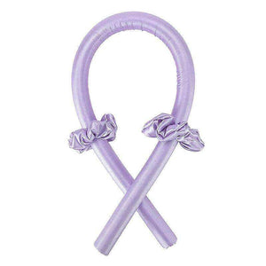 Heatless curling rod headband with silk velvet rollers, scrunchies, and claw clip for overnight curls