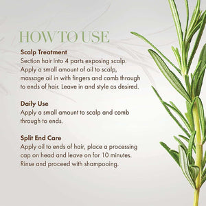 Mielle Rosemary Mint Scalp & Hair Growth Essential Oil – Infused with Biotin & Essential Oils | Nourishing Treatment for Hair Growth, Split Ends & Dry Scalp | 2 fl. oz.