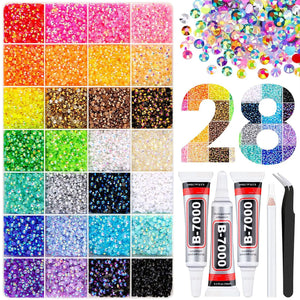Multicolor Rhinestone Set for DIY Nail Art and Crafts.