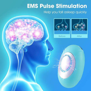 Smart EMS pulse sleep aid device handheld portable for insomnia relief and anxiety therapy with 15 intensity levels