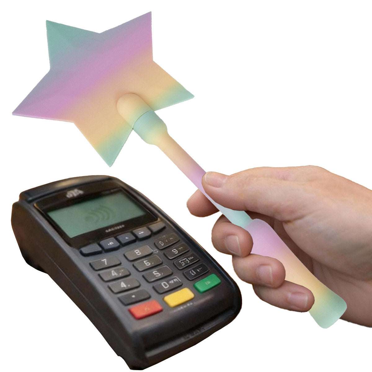 HalloKltty payment stick, star magic wand, 3D printed creative cartoon card holder, transit card swipe fairy wand.