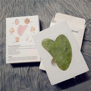 Natural Jade Gua Sha Scraper Board Massage Rose Quartz Jade.