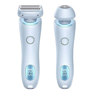 Waterproof electric razor for facial hair remover electric squeegee for women Blue wet hair removal razor.