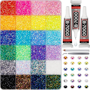 Multicolor Rhinestone Set for DIY Nail Art and Crafts.