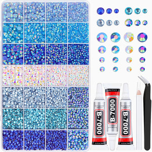 Multicolor Rhinestone Set for DIY Nail Art and Crafts.