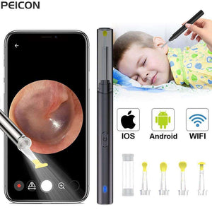 PEICON 1080P HD WiFi ear cleaner with camera for safe wax removal