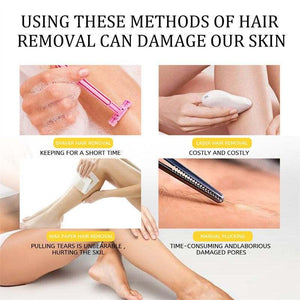 Natural hair inhibition serum for permanent quick hair removal and smooth skin after shaving and waxing