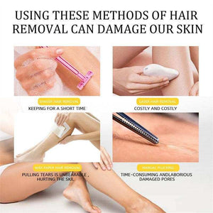 Natural hair inhibition serum for permanent quick hair removal and smooth skin after shaving and waxing