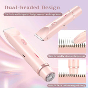 Waterproof electric razor for facial hair remover electric squeegee for women Blue wet hair removal razor.