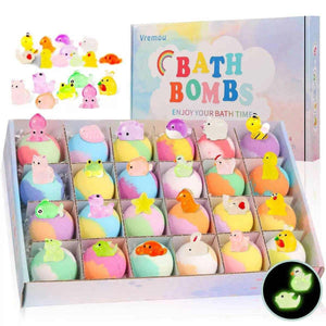 Colorful crystal bath salt ball sets for children, top best bath toys with hidden zodiac surprises.