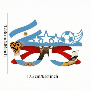 نظارات احتفالات World Cup بتصاميم أعلام دول متنوعة.