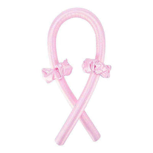 Heatless Curling Rod Headband with silk velvet rollers, scrunchies, and claw clip for overnight curls on long and medium hair