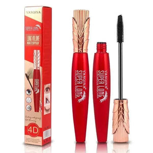 YANQINA 4D Silk Fiber Lash Mascara waterproof tube with precision silicon brush and dramatic long lashes