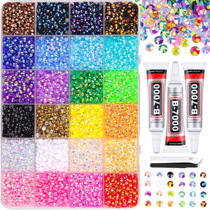Multicolor Rhinestone Set for DIY Nail Art and Crafts.