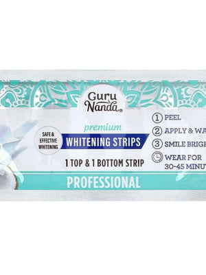 American GuruNanda Natural Coconut Oil Fresh and Gentle Yellowing and Whitening Clean Teeth Whitening Dental Strips 14 Strips
