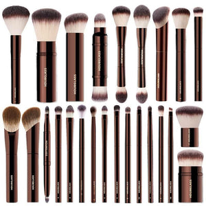 Professional Makeup Brushes Set – Premium Synthetic Fiber Brushes for Foundation, Powder, Eyeshadow & Contouring | Luxury Bronze Design with Ergonomic Handles.