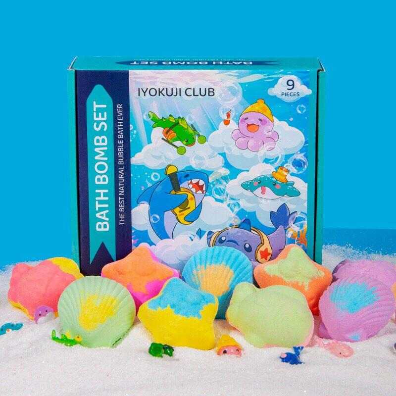 12pcs*60g Kids Bath Balls Marine Toy Scented Bath Salt Balls Explosive Essential Oil Bath Balls Bubble Bubble Bombs.