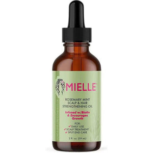 Mielle Rosemary Mint Scalp & Hair Growth Essential Oil – Infused with Biotin & Essential Oils | Nourishing Treatment for Hair Growth, Split Ends & Dry Scalp | 2 fl. oz.