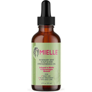 Mielle Rosemary Mint Scalp & Hair Growth Essential Oil – Infused with Biotin & Essential Oils | Nourishing Treatment for Hair Growth, Split Ends & Dry Scalp | 2 fl. oz.