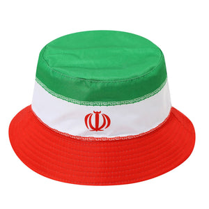 قبعة Bucket Hat بتصميم أعلام الدول لمشجعي كأس العالم.